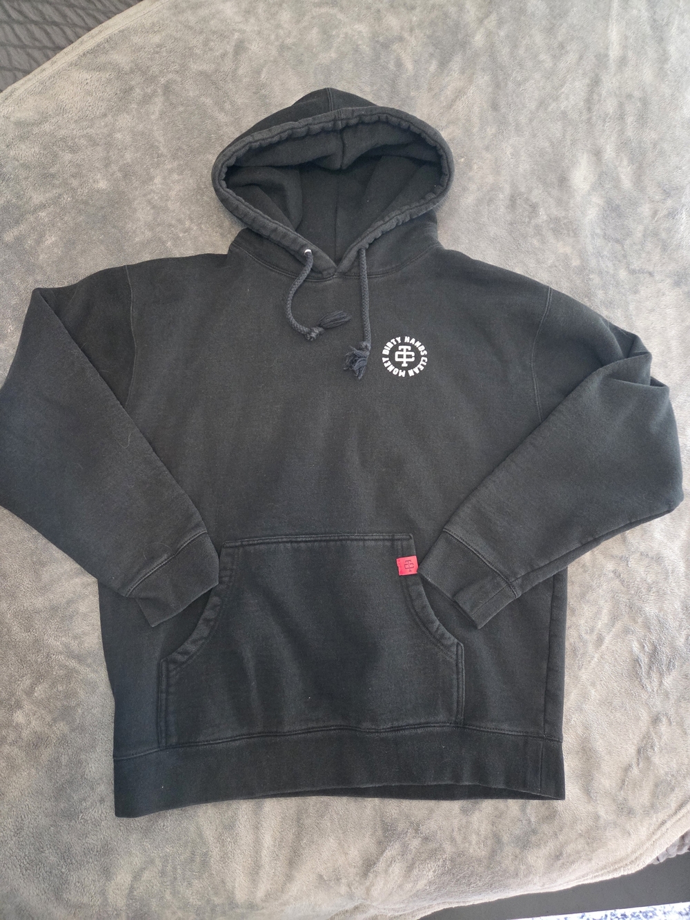 Black Graphic Pullover Hoodie By TROLL Co- Men